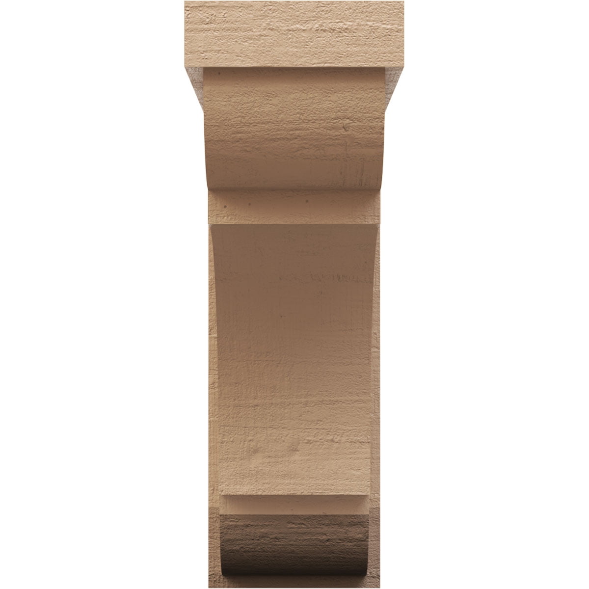 6"W x 12"D x 18"H Classic Bryant Rough Cedar Woodgrain TimberThane Corbel, Primed Tan