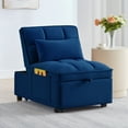 thumbnail image 2 of 4 in1 Multi-Function Single Sofa Bed with Storage Pockets,Tufted Single Pull-out Sofa Bed with Adjustable Backrest and Pillows ,Convertible Chaise Lounge, 2 of 15