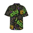 thumbnail image 3 of Kll Men'S Hawaiian Shirt Short Sleeve Button Down Beach Shirts-Carnival Mardi Gras3, 3 of 8