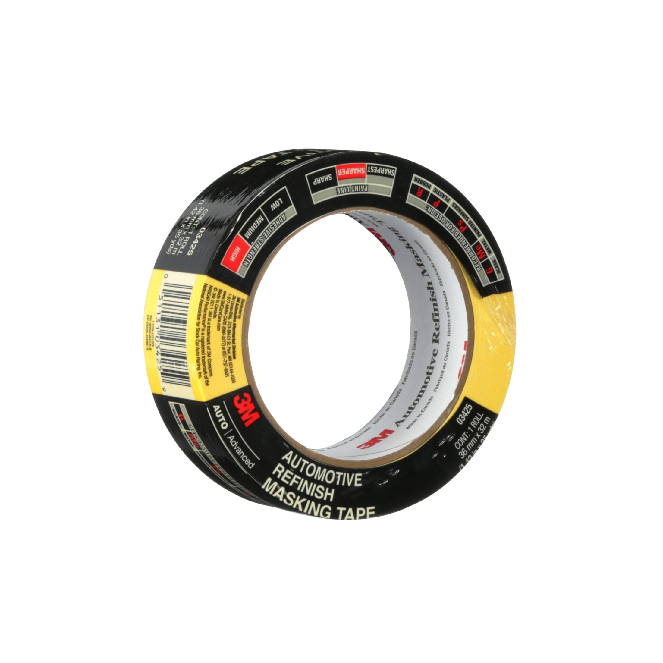 3M Automotive Refinish Masking Tape, 03425, 36mm x 32m