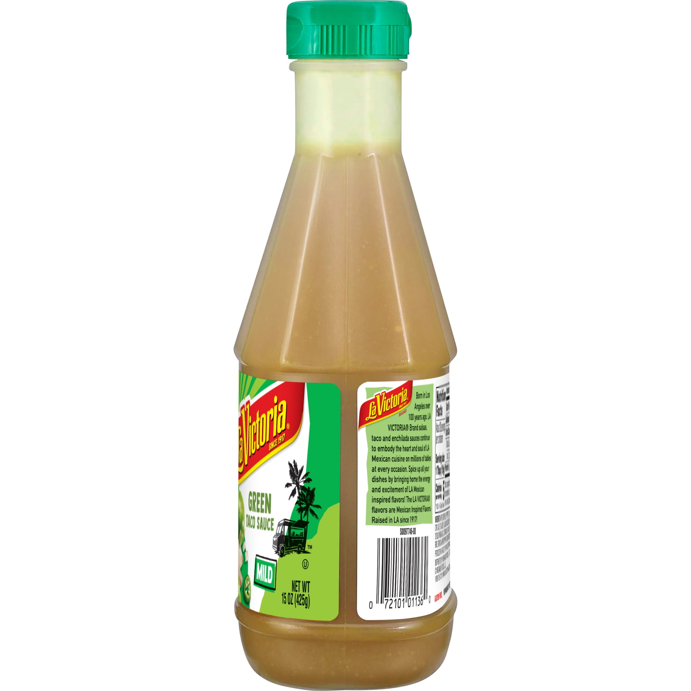 (2 pack) LA VICTORIA Green Taco Sauce, Mild, 15 oz Plastic Bottle
