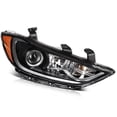 thumbnail image 5 of cciyu Headlight Assembly For Hyundai For Elantra 2017-2018 Black Housing Amber Reflector Clear Lens Driver & Passenger Side Headlamps, 5 of 5