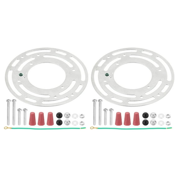 Uxcell 4 Inches Round Ceiling Light Plate Kit, 1 Set Light Fixture Mounting Bracket Plate Steel Crossbar 2 Set