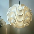 thumbnail image 5 of 19.6" Led Pendant Light E27 White Plastic Shade Suspension Lighting Lamp Chandelier, 5 of 12