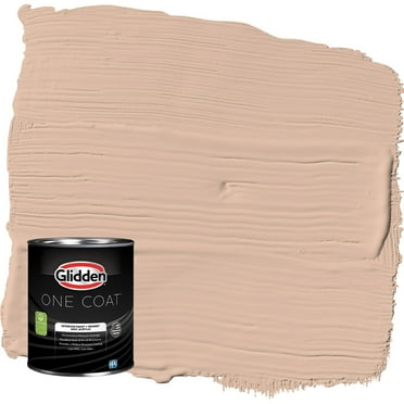 Glidden One Coat Cinnamon Ice / Orange Flat Interior Paint with Primer, 1 Quart