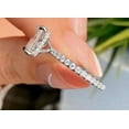 thumbnail image 2 of 4Ct Emerald Cut Lab Created Diamond Engagement Womens 14K White Gold Plated Ring Sterling Silver, 2 of 4