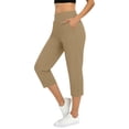 thumbnail image 6 of Hvyesh Capri Pants for Women High Waist Straight Leg Stretch Pants Summer Work Golf Capris with Pockets, 6 of 7