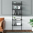 thumbnail image 6 of Paula 5-Tier Wall Mount Bookcase, Black, 6 of 9