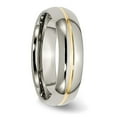 thumbnail image 4 of Diamond2Deal Titanium Polished Yellow IP-plated 6mm Grooved Men's Band Size 7, 4 of 5
