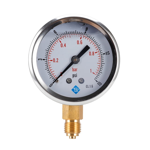 keepw Aciers Inoxydables Air Eau Huile Manomètre Cuivre Connecteur Clair Échelle Antichoc Analogique Détecteur de Compteur de Génie Chimique