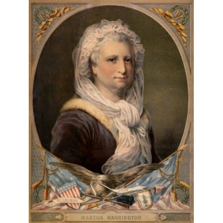Martha Washington Wife of the 1st President of the United States American History Artist Unknown Canvas Art - (18 x 24)
