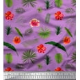 thumbnail image 1 of Soimoi Viscose Chiffon Fabric Floral & Leaves Tropical Print Sewing Fabric Yard 42 Inch Wide, 1 of 1