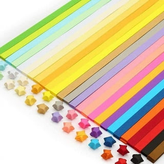 YUUZONE 540 Sheets/Pack Lucky Star Origami Paper Colorful Origami