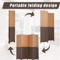 thumbnail image 4 of 4-Panel Room Dividers and Folding Privacy Screens Partition Walls for Bedroom Wooden Screen Divider Portable Freestanding Privacy Wall, CM, 4 of 7