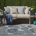 thumbnail image 2 of Nourison Garden Oasis Floral Flatweave Indoor Outdoor Rug Blue 3' x 5', 2 of 8