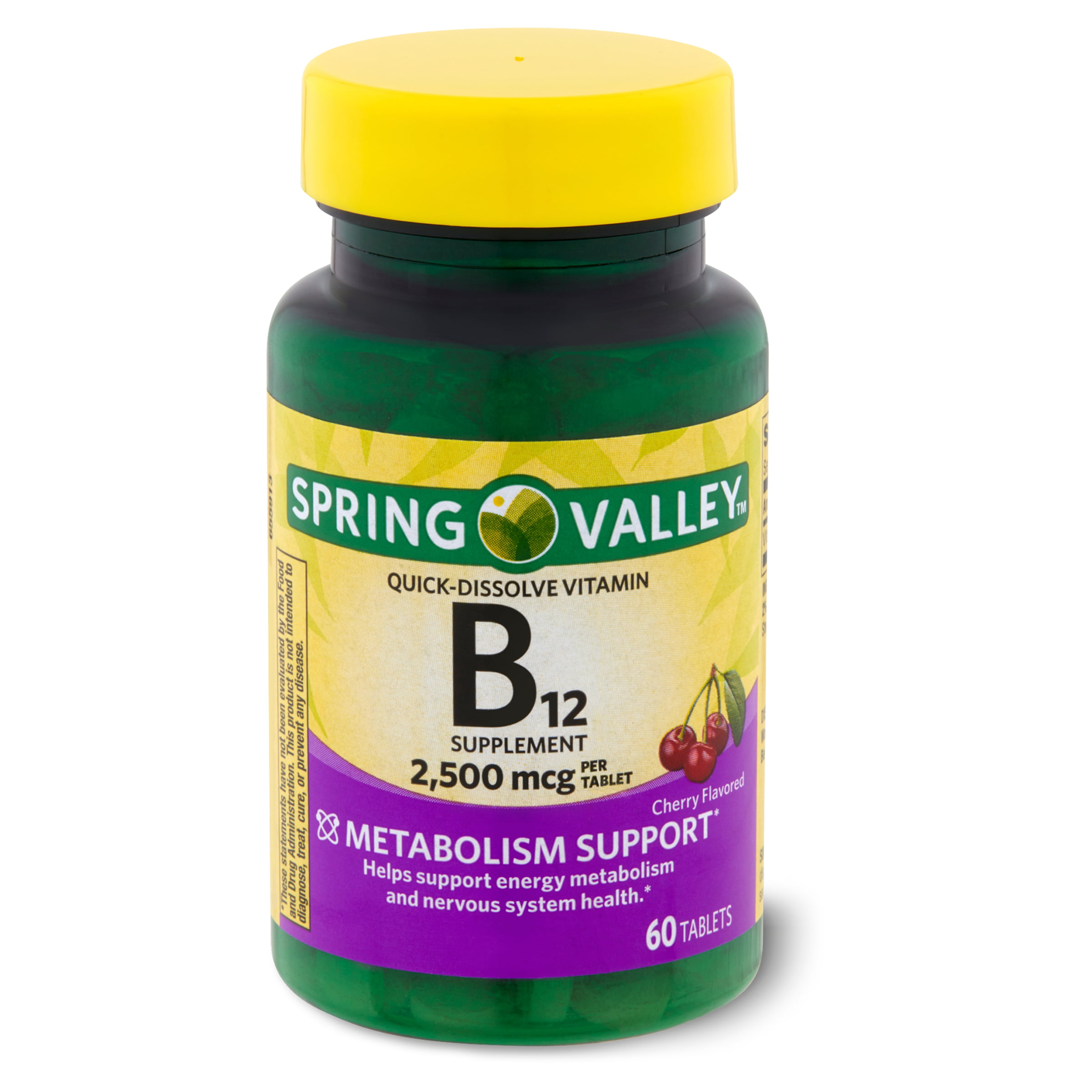 Spring Valley Vitamin B12 Quick Dissolve Tablets 2500 Mcg Cherry