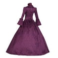 thumbnail image 3 of Busydd Womens Dresses Vintage Long Sleeve Victorian Dress for Women Pleated Lace Medieval Renaissance Costume Court Gothic Dress Long Evening Gown S, 3 of 3