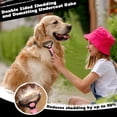 thumbnail image 3 of 3PCS Self Cleaning Slicker Brush & Pet Grooming Rake & Flea Comb for Dogs,Cats and Horses | Double-Sided Dematting Comb & Skin Friendly Deshedding Grooming Tool | Pet Supplies (Light Pink), 3 of 14