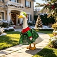 thumbnail image 5 of AZXY Christmas Porch Goose Outfit, 23" Fade‑Proof Wear for Porch Goose, Goose Clothes for Cement Goose, Goose Clothing for Goose Statue,Winter Xmas Decor for Yard Lawn Front Porch Patio Garden, 5 of 8