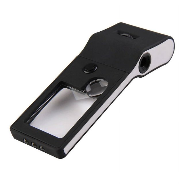 MesaSe Mini Magnifying Glass Pockets Magnifier with LED UV Light for Reading Stamps New
