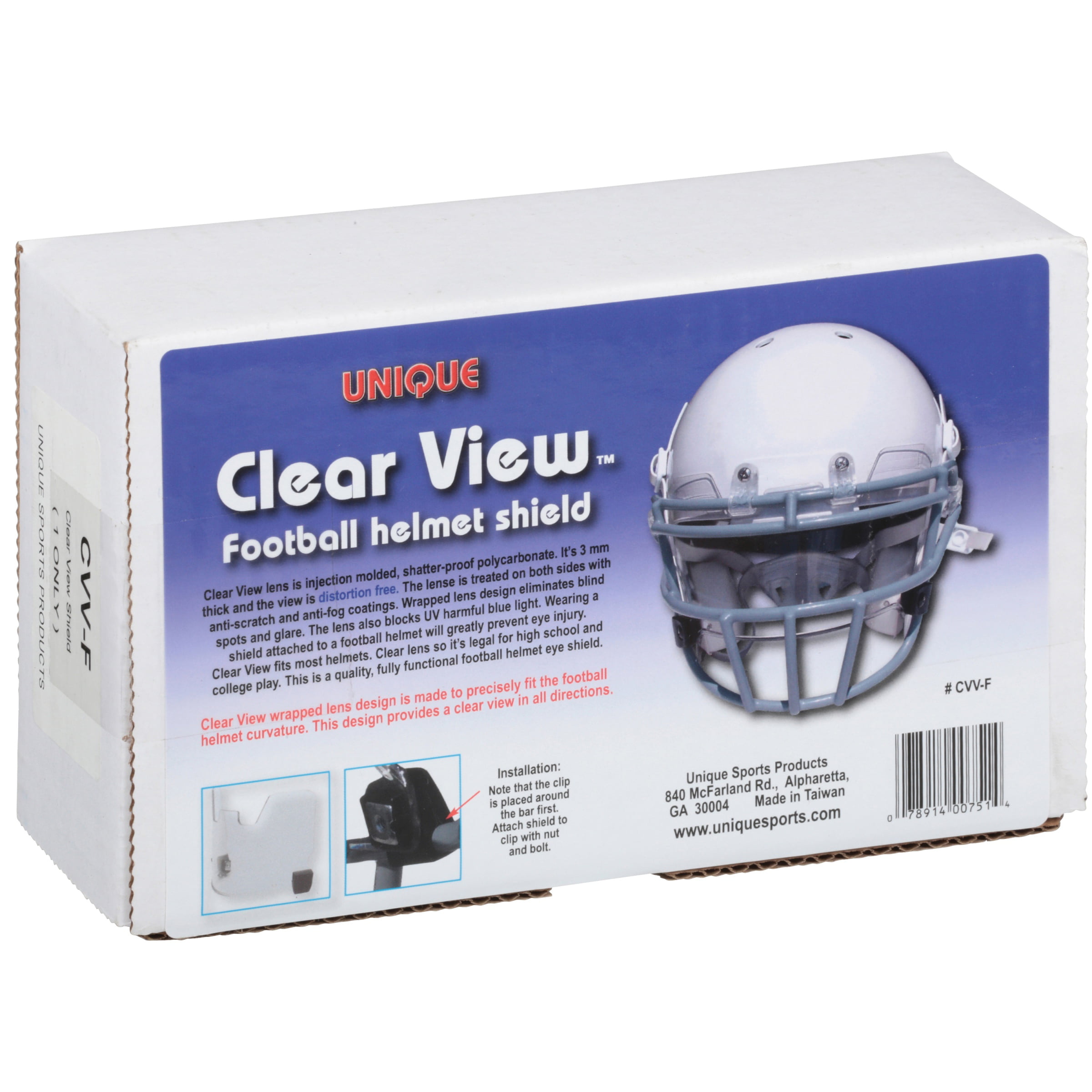 Football Helmet Visors with UA style clips 