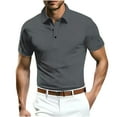 thumbnail image 2 of EWASWON Men's Short Sleeve Polo Shirts, Breathable Cotton Casual Summer T-Shirts, Wrinkle-Resistant & Multipack Options,Gray,Size S, 2 of 4