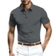 thumbnail image 1 of Camisas de Manga Corta de los Hombres Casual Malla de Hielo Seda de Manga Corta Cuello Color Sólido Camisa Poliéster, Verano Transpirable Moda Superior para Hombres, 1 of 3