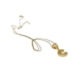 thumbnail image 4 of Collar con dije de oro laminado letra brillos C, 4 of 6