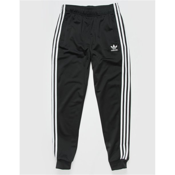 adidas Boys Superstar Athletic Track Pantalones, Negro, XL