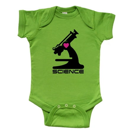 

Inktastic Love Science microscope and heart Gift Baby Boy or Baby Girl Bodysuit