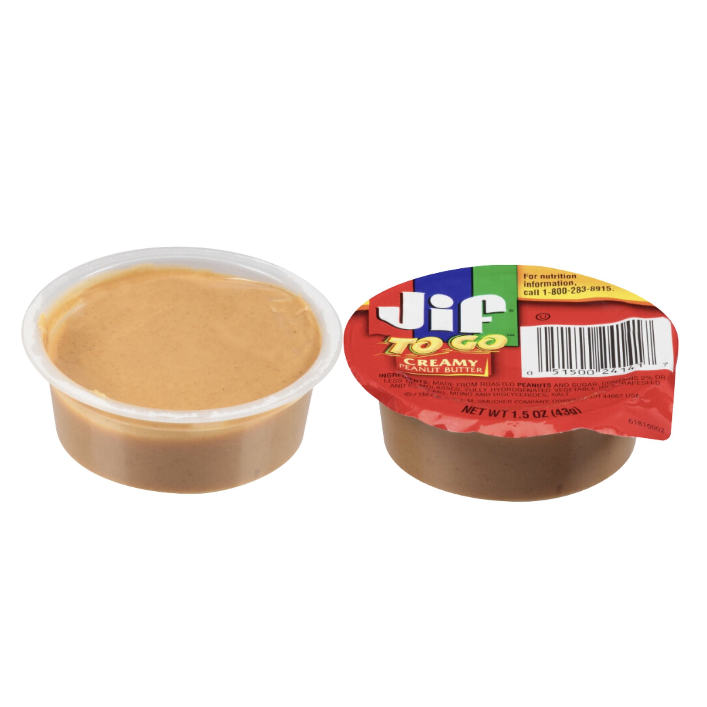 JIF TO GO, Creamy Peanut Butter Snacks: 36 Count of Convenient 0.5 oz Portions for On-the-Go Deliciousness – Perfect for School, Work, or Adventures!