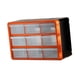 thumbnail image 5 of Gabinete de almacenamiento con cajones y compartimentos organizadores de múltiples rejillas para la familia Cuadrícula mediana naranja 9, 5 of 9