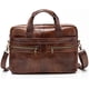 thumbnail image 1 of Maletín de piel para hombre, marrón, con protección acolchada, apto para portátiles de 14 pulgadas o menos Fokelyi CZDZ-HY122, 1 of 9