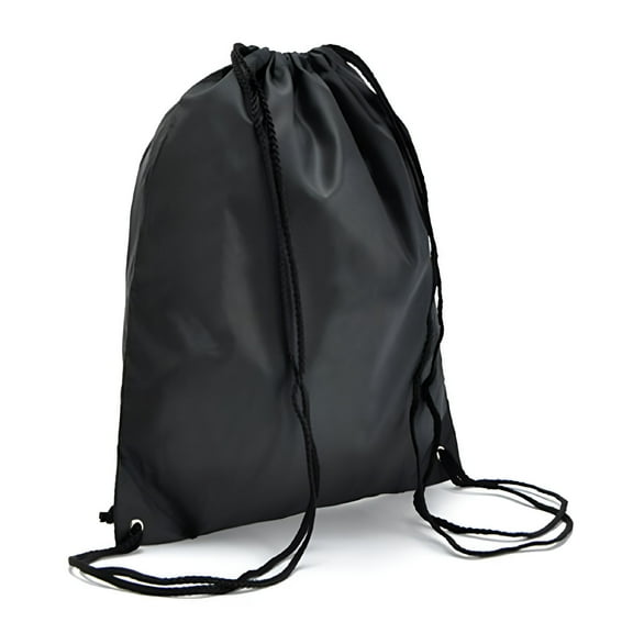 GASTROPOD Unisex Sports Waterproof Drawstring String Bag Backpack Pull Rope Gym Casual Sport Shoe Bags, Black