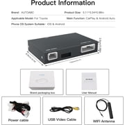 AUTOABC Wireless Carplay For Toyota with Entune2.0 Touch2 2014-2019 New Version Retrofit Kit Decoder Fits For Tundra Highlander RAV4 Tacoma Camry Corolla Avalon Prius CH-R Sienna Camry