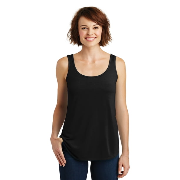 Camiseta sin mangas drapeada Distrito DM414 Negro 4XL