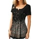 thumbnail image 5 of Sonducket - Blusa de manga corta para mujer con cuello en V y botones Prendas para la parte del cuerpo Gris METRO Sonducket AP003433-02, 5 of 6