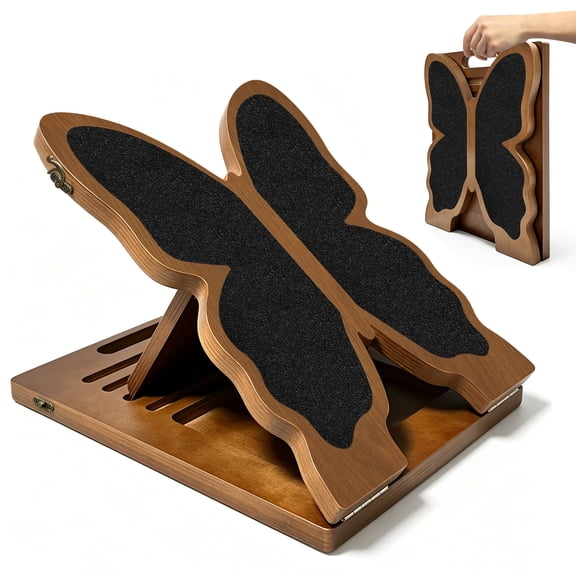 Wooden Slant Board for Calf Stretching, Adjustable Incline Board for Squats and Physical Therapy, Portable Calf Stretcher and Foot Stretch Board for Home Gym