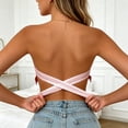thumbnail image 5 of AJGRHE Women Cotton BraSeamless Wireless Strapless Lace Push Up Bra for Women Everyday Comfort Support Casual Wear Pink M, 5 of 9