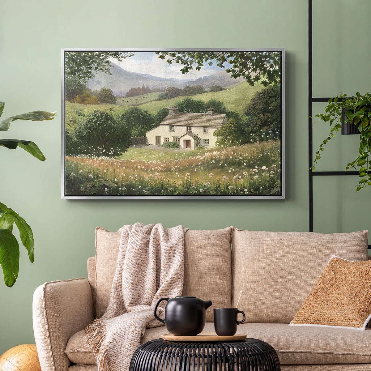 Vintage Landscape-CCXLVIII By Wexford Home Framed in Silver Wood Gallery Wrapped Canvas 17 in. x 25 in.