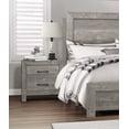 thumbnail image 4 of Cterwk 1pc Nightstand Beside Table with 2 Drawers , Gray, 4 of 6