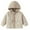 Beige, variant on Winter Coats for Boys Girls with Pockets Cotton Down Thick Windproof Hooded Jacket Button Up Quilted Sweatshirt (8 Years, Black)