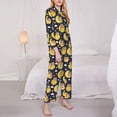 thumbnail image 3 of Goofa Moon Bear Printed Women’s 2 Piece Pajama Set Super,Pajamas Women's Long Sleeve Sleepwear Soft Button Down Loungewear Pjs Lounge Set Nightwear-Small, 3 of 9