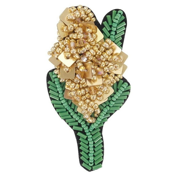 Handmade Sequin Flowers Beaded Floral Applique Sew on Patches for Decorative Bridal Clothing Accessories 2 pieces