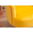 thumbnail image 2 of Velvet Accent Chair with Gold Metal Legs, Yellow, Foam Filled - Pack of 1, 2 of 13