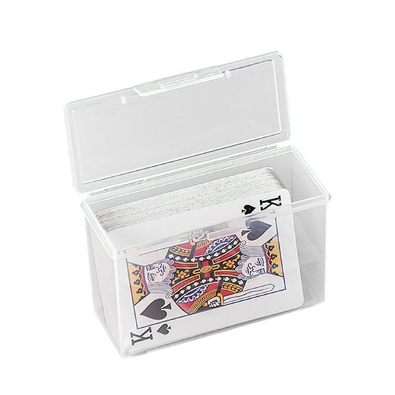 Plastic Playing Card Case Empty Storage Box for Indoor Outdoor Card Game