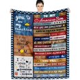 thumbnail image 1 of LHSHID Son Gifts from Mom to My Son Blanket from Mom Son Blanket from Mom Best Son Ever Gifts Gift for Son from Mom Birthday Graduation Party Gift Ideas Cartoon Blanket 50"x60", 1 of 7