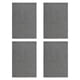 thumbnail image 1 of Manteles individuales de lino Matsuzay 4 piezas lavables antideslizantes Gris oscuro, 1 of 6