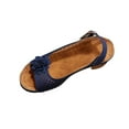 thumbnail image 2 of Viluyesy Women's Block Heels Sandals, Open Toe Hollow Out Summer 2025 Floral Comfortable Fashion Causal Shoes Blue 7, 2 of 9