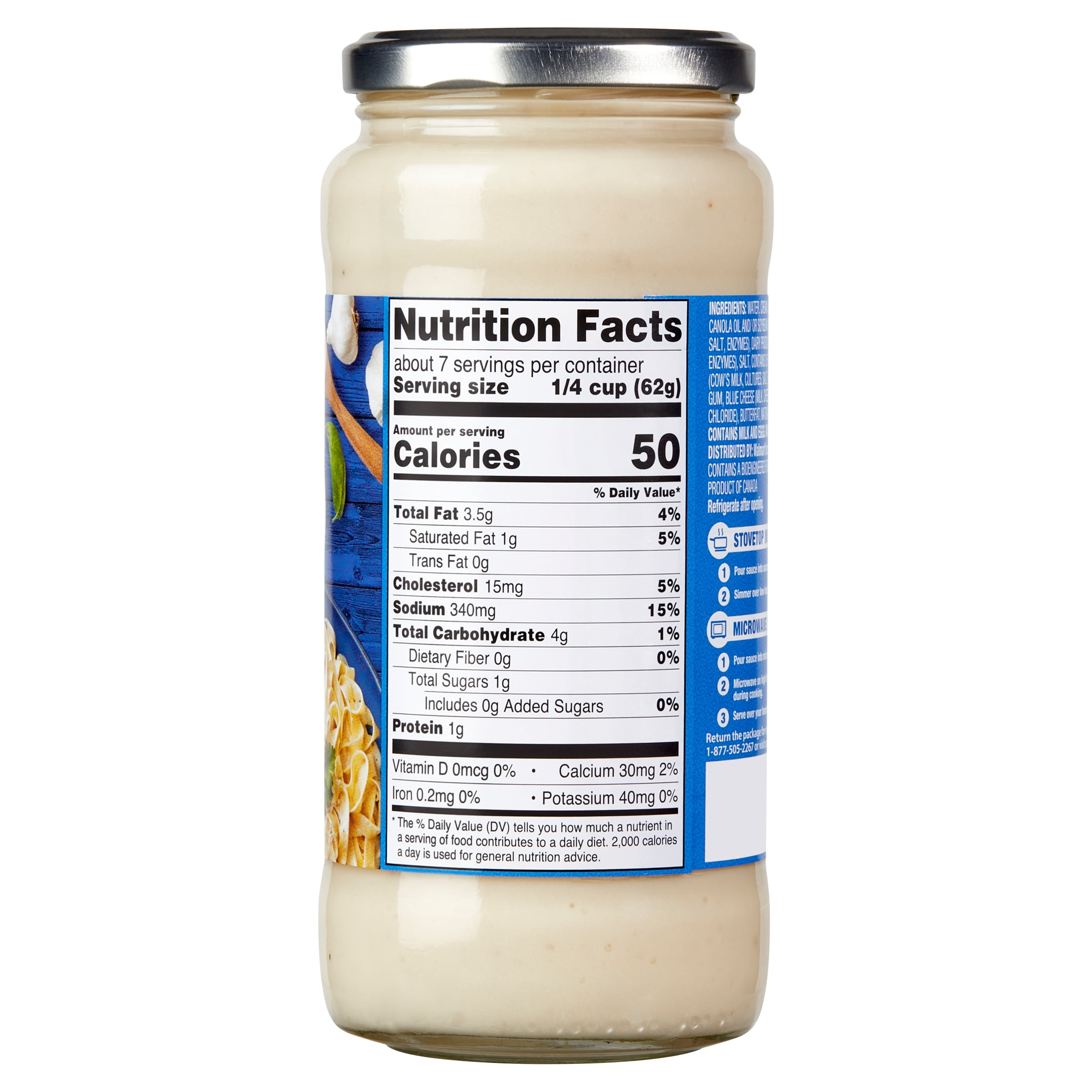Great Value Alfredo Pasta Sauce, 16 oz